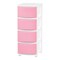 IRIS USA Plastic 4 Drawer Storage Cart, Organizer Unit for Bedroom, Closet, Kitchen, Bathroom, Laundry Room, Dorm